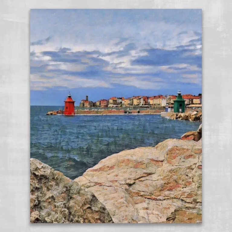 Plik do wydruku posteru, dekoracja wnętrz Adriatycka zatoka.