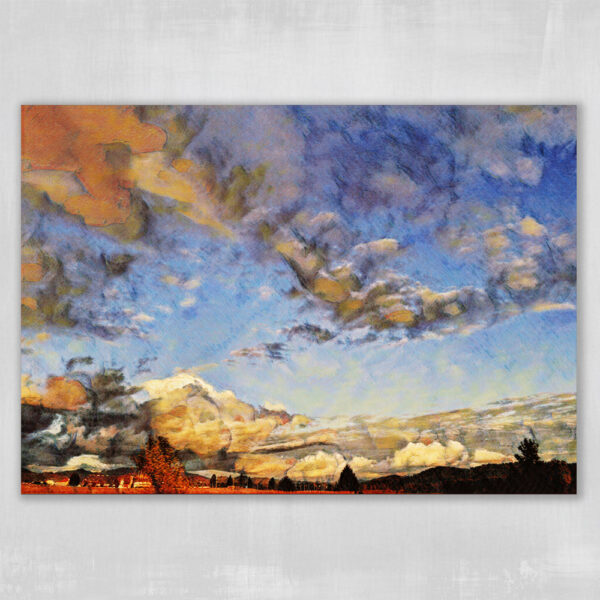 Plik krajobraz z chmurami