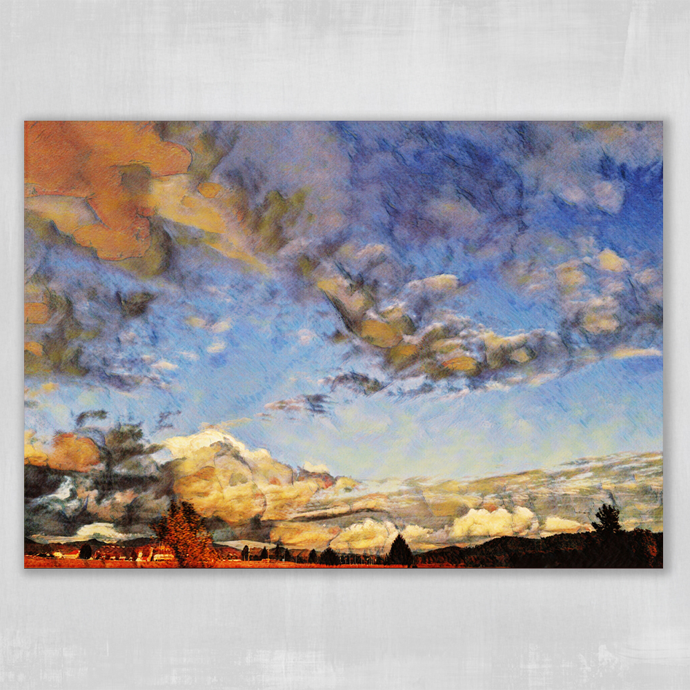 Plik krajobraz z chmurami