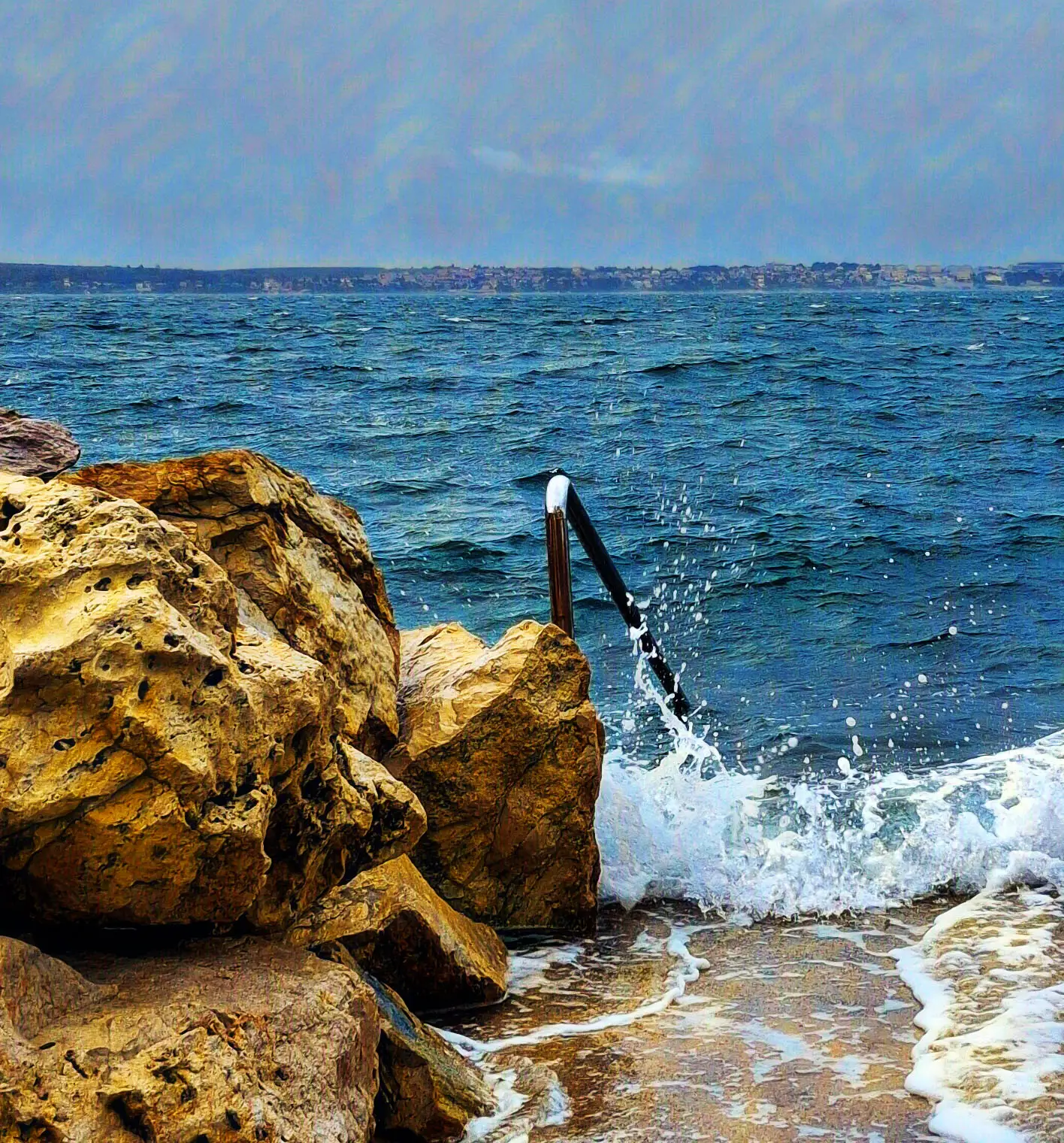 Plik wydruk, fotoposter widok na morze z bulwaru