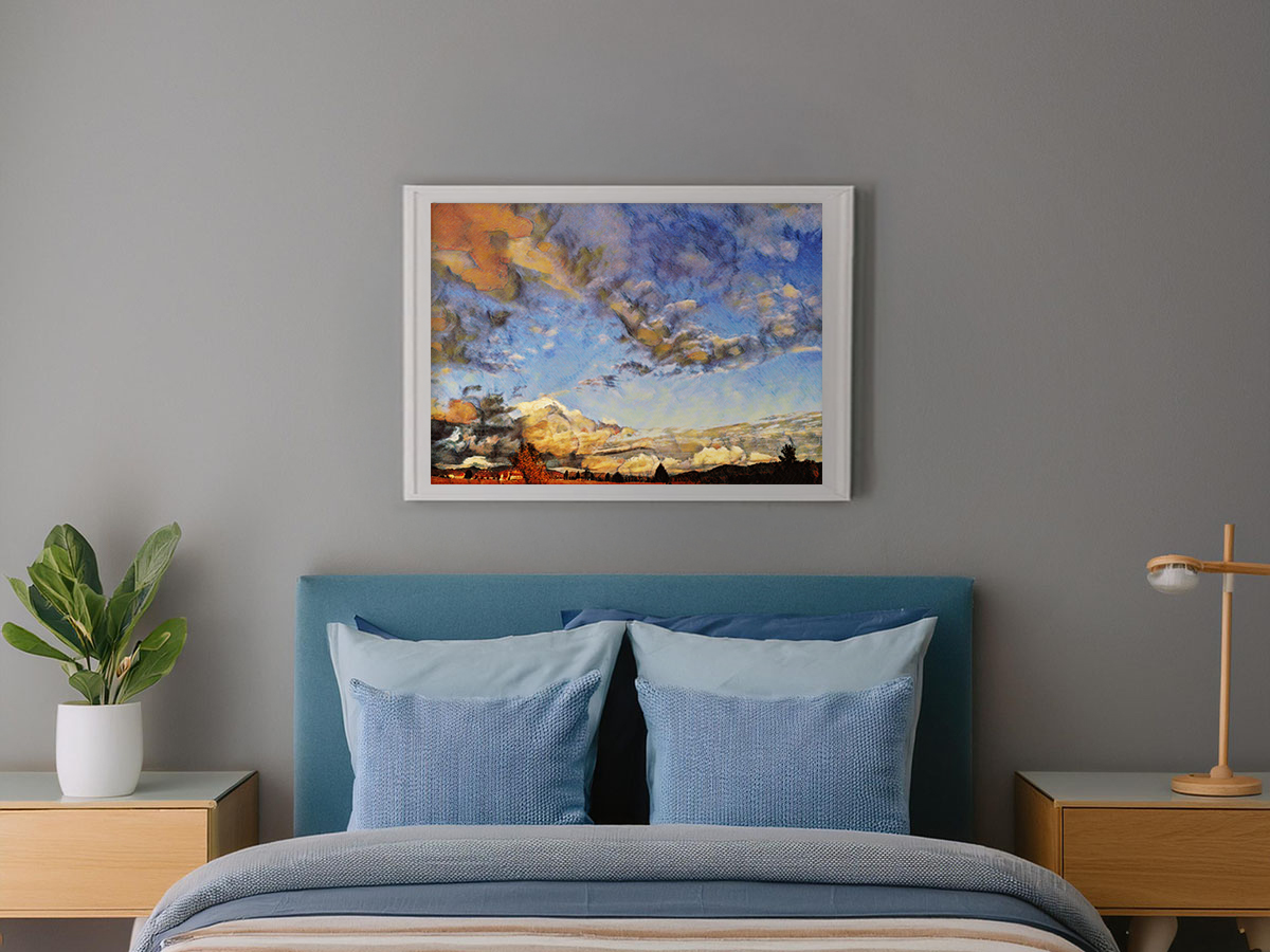 Plik krajobraz z chmurami wizualizacja