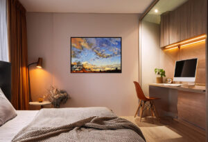 Plik krajobraz z chmurami wizualizacja