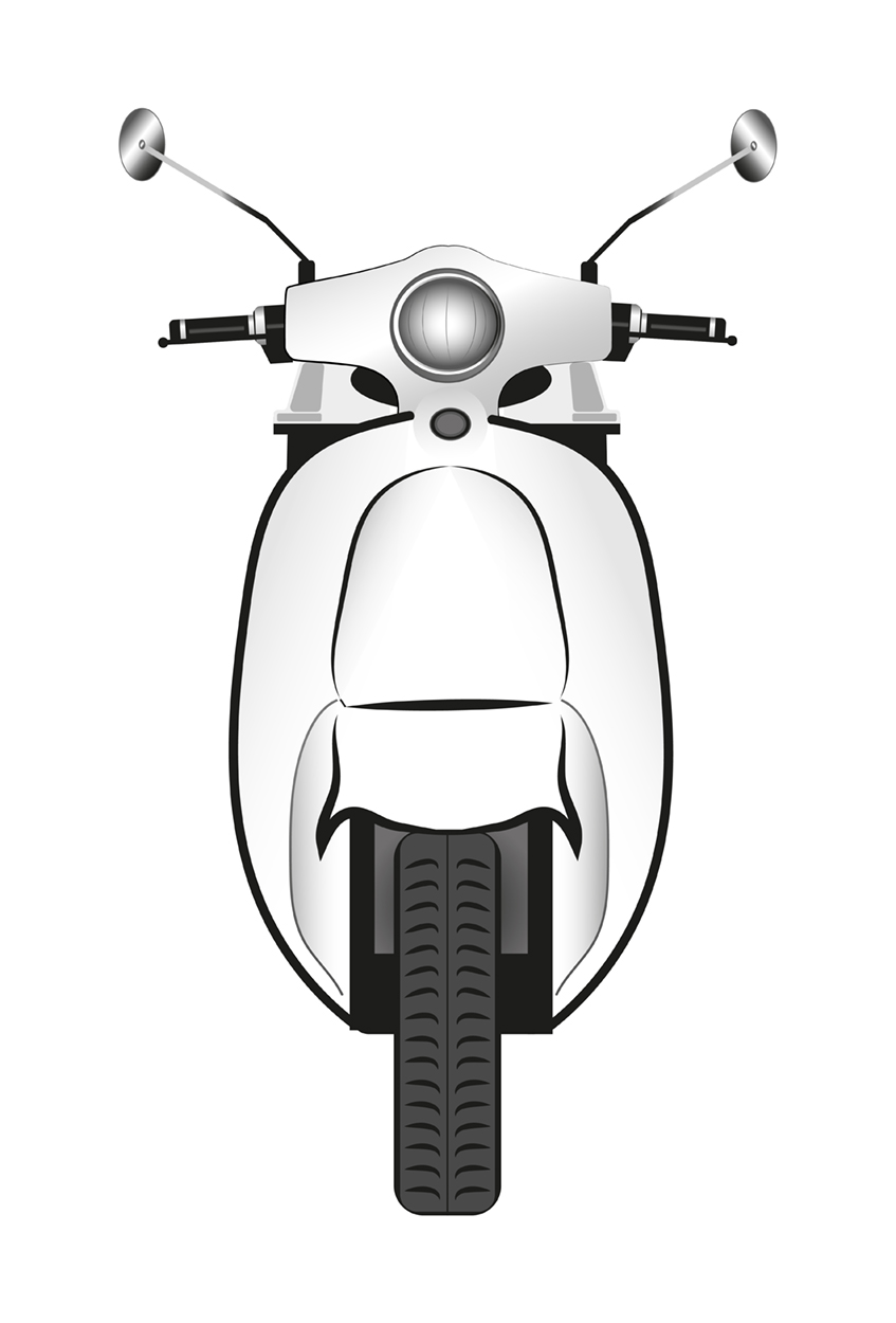 dekoracja wnętrz plik na plakat ze skuterem