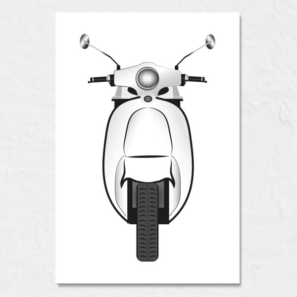 dekoracja wnętrz plik na plakat ze skuterem