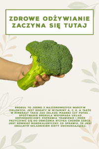 ulotka z wykorzystaniem pliku z motywem brokuł