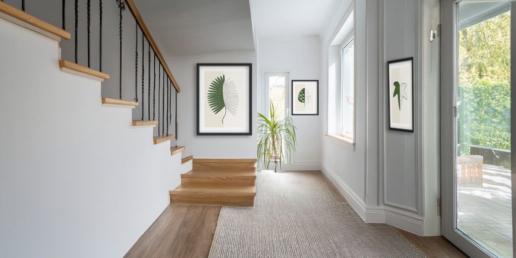 Liść egzotyczny plik do pobrania - wizualizacja dekoracji korytarza