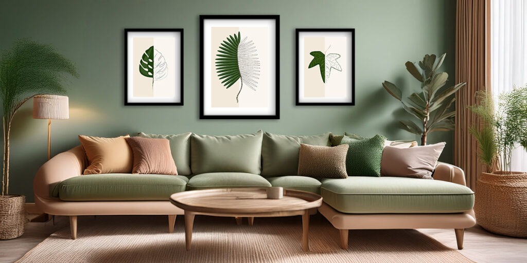 Liść egzotyczny plik do pobrania - wizualizacja salon