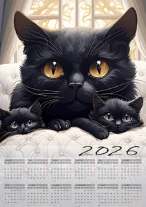 Projekt kalendarza jedna strona 12 miesięcy