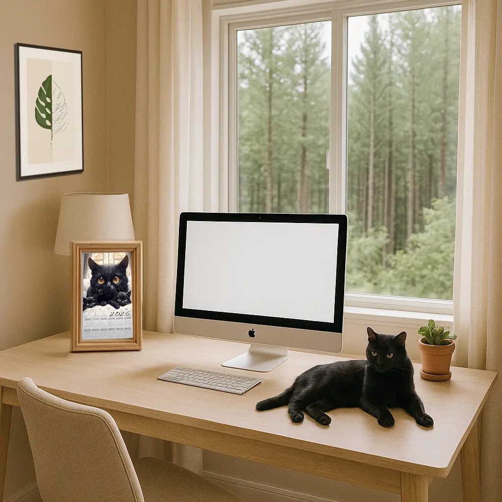 Projekt kalendarza jedna strona 12 miesięcy - gabinet