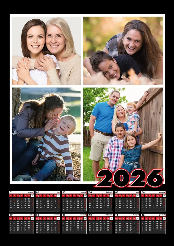 personalizowany kalendarz ze zdjęciami