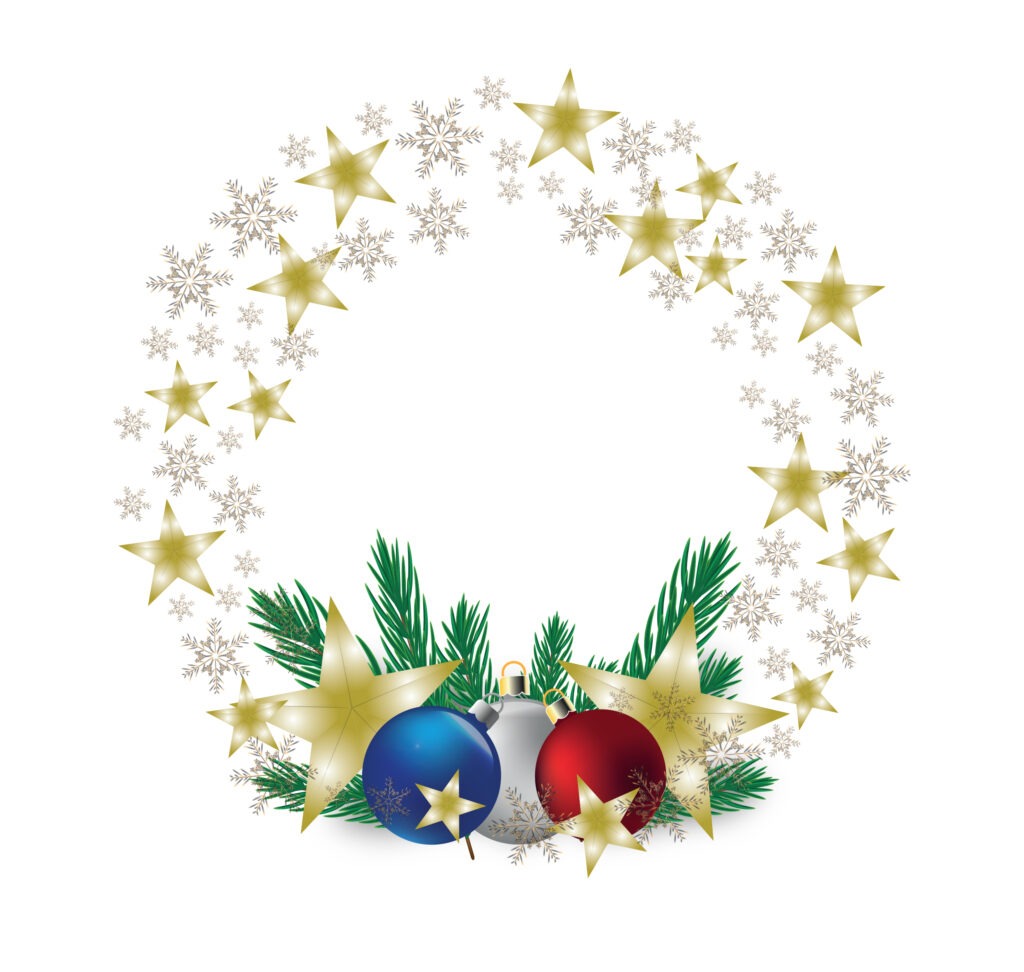 Grafiki świąteczne free wianek bożonarodzeniowy