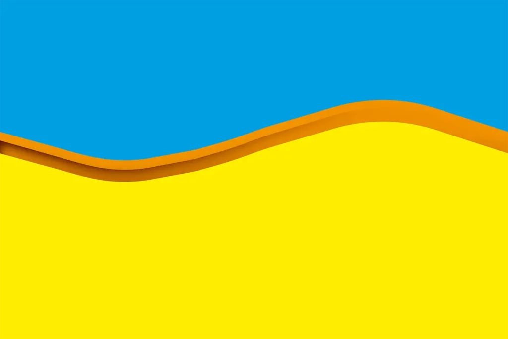 Darmowe tło żółto-niebieskie z falą (PNG)