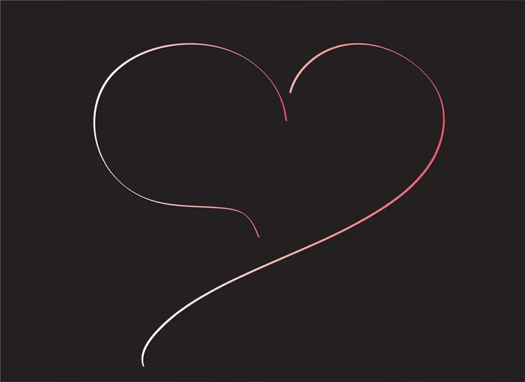 Walentynkowe serce line art